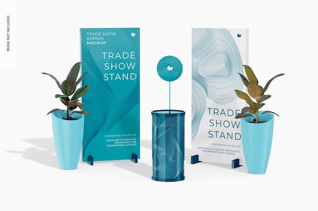 Messestand mockup vorderansicht