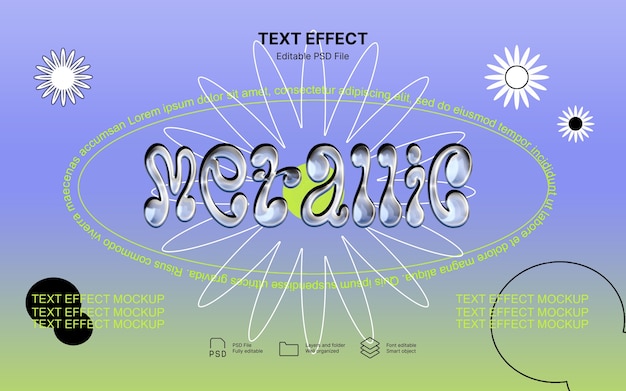 Městský metalický textový efekt