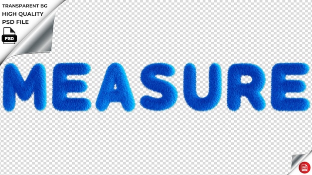 Mesure De La Typographie Bleu Fluffy Texte Psd Transparent