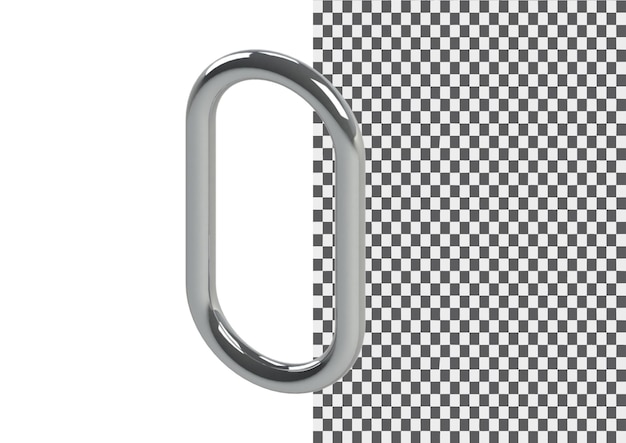 PSD metal anel oval 3d