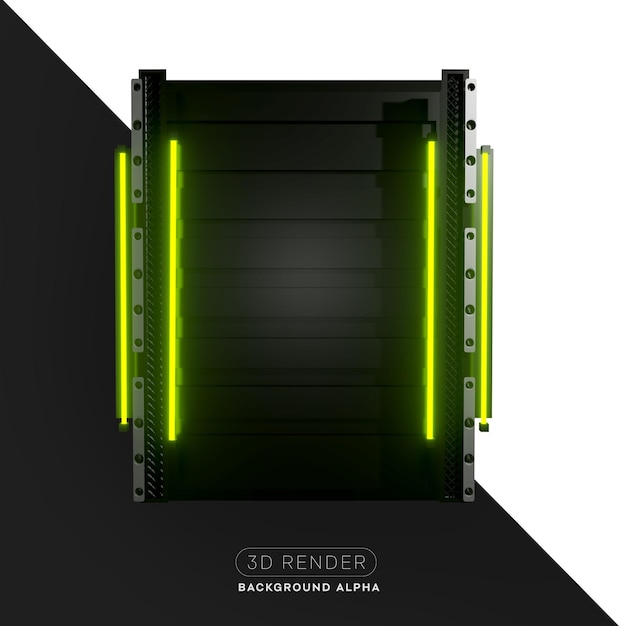 Metal base plastic with neon lights