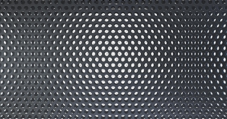 PSD metal com coleção de conjunto de aço de fundo abstrato de buraco