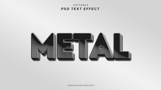 METAL TEXT EFFECT EDITABLE DESIGN