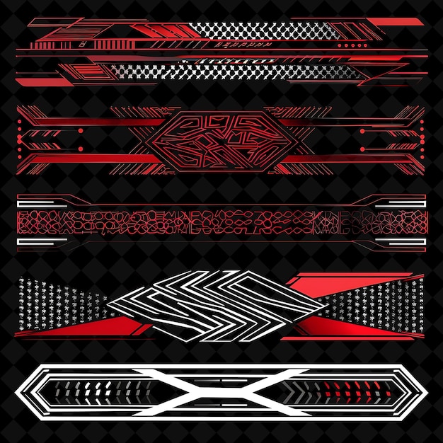 Metal Wire Mesh Borderlines Design con forme geometriche e collezioni d'arte collage PNG