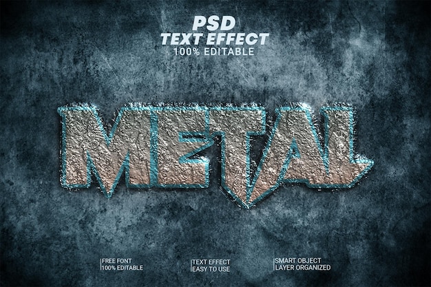 PSD metall 3d-text-stil-effekt