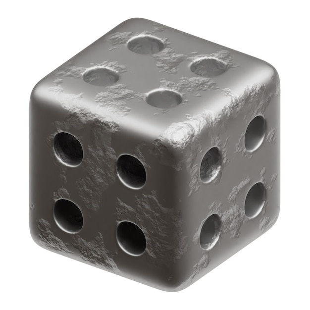Metall abstrakte Form 3D-Symbol isoliert auf weißem Hintergrund
