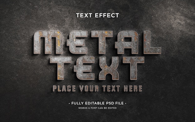 Metall-Text-Effekt