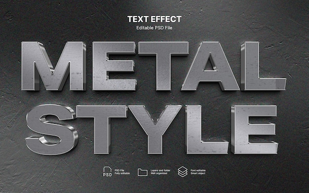 Metall-text-effekt