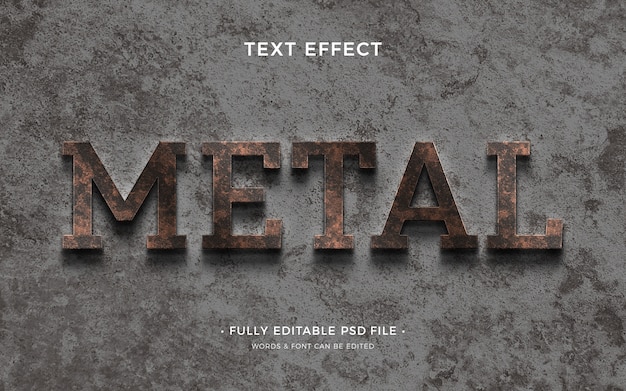 PSD metall-texteffekt