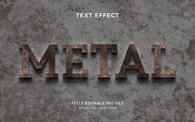 Metall-Texteffekt