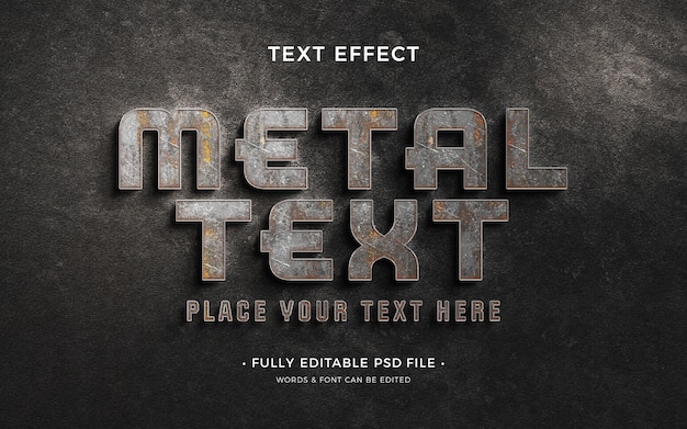 PSD metall-texteffekt