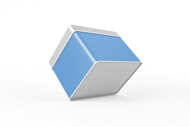 Metallic Box Mockup