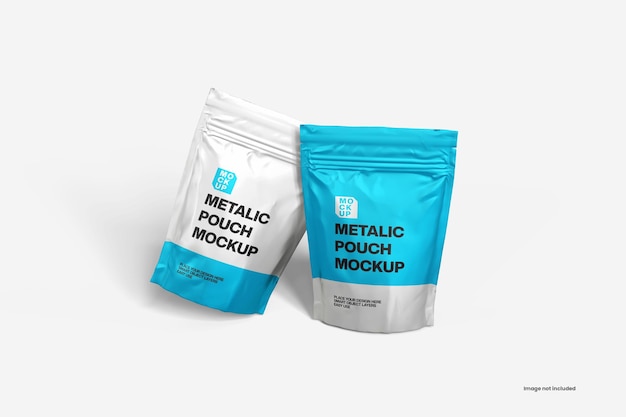 metallic pouch mockup