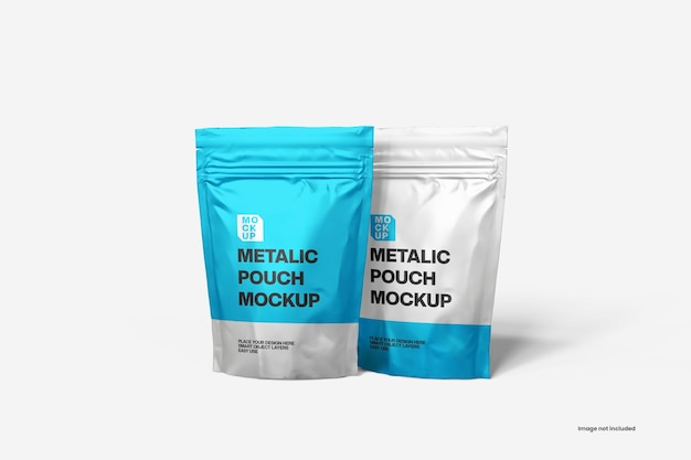 metallic pouch mockup