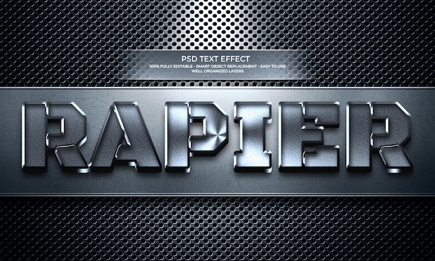 Metallic Rapier Text Effect