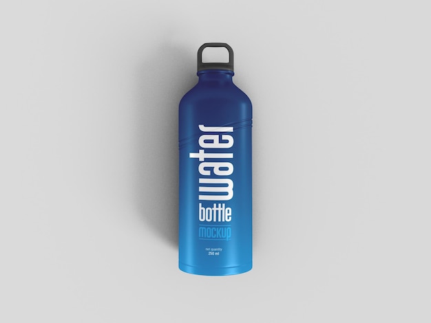 Metallic sport wasserflasche mockup