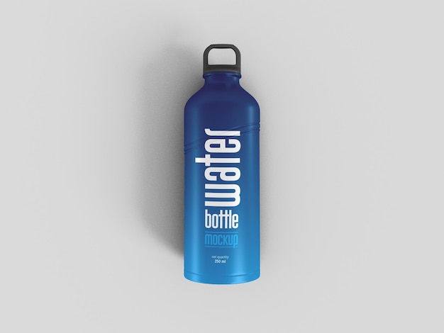 metallic sports water bottle mockup