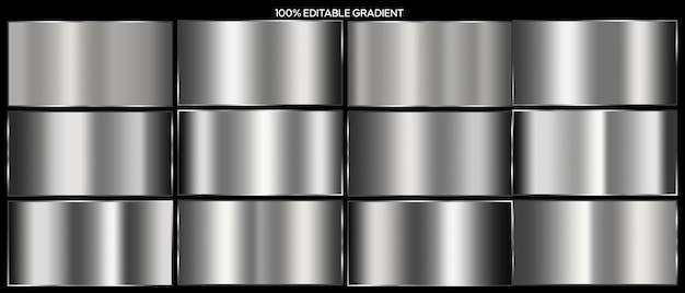 Metallische Gradient-Effekte für Textdesign Die metallische Flagge
