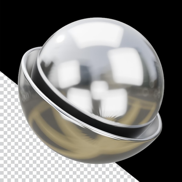Metallische Kugel Grafikdesign Silberkonzept Materialien