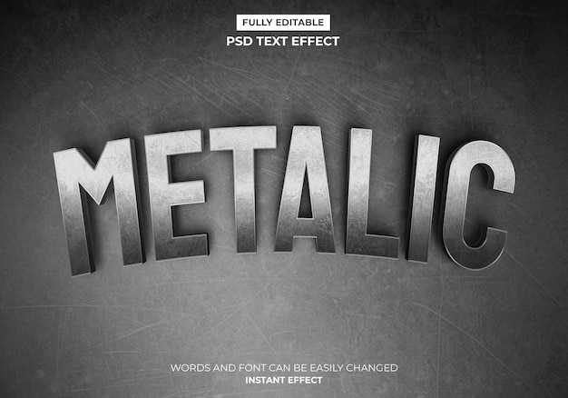 Metallische Textwirkung