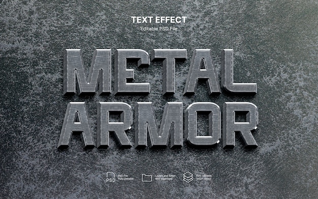 Metallischer Text-Effekt
