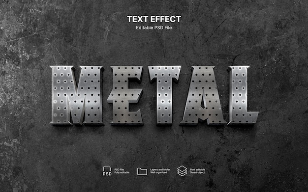 Metallischer Text-Effekt