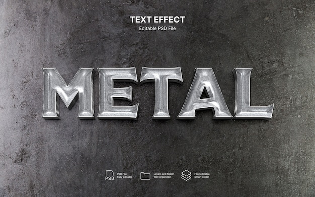 Metallischer text-effekt