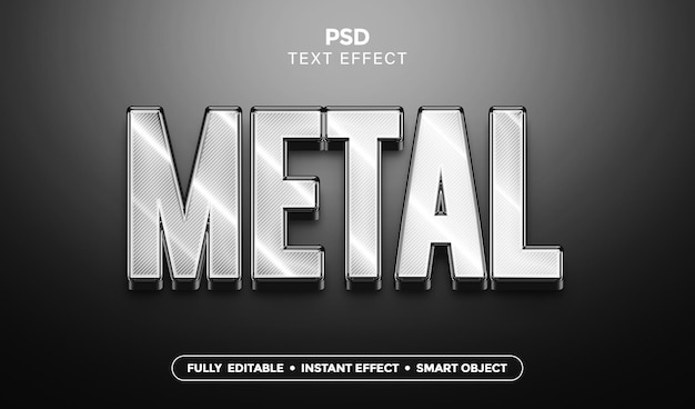 metallischer Text-Stil 3d