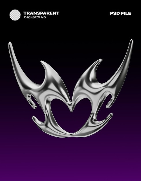 Metallisches abstraktes Symbol