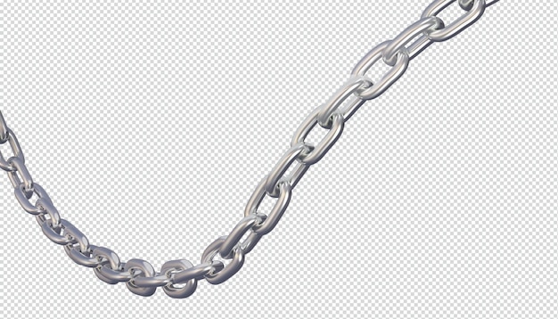 Metallkette auf durchsichtigem Hintergrund