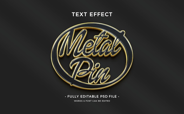 Metallstift-texteffekt