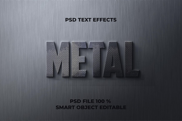 PSD metalltexteffektvorlage