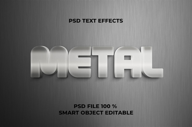 Metallvorlage für texteffekte