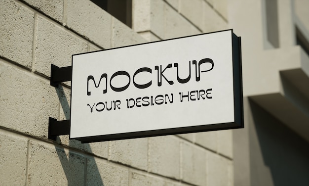 Metallzeichen mit Logo-Mockup