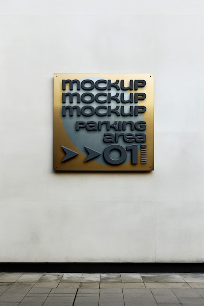 Metallzeichen mit Logoeffekt