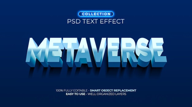 Metaverse 3d-texteffekt