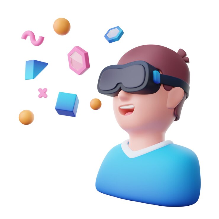 PSD metaverso imaginación icono 3d para metaverso