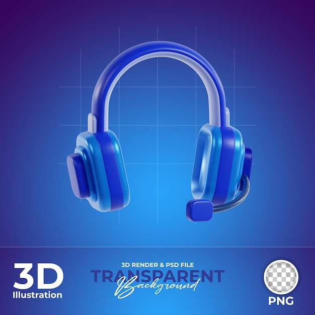 PSD metaverso de realidad virtual ilustración 3d sobre un fondo transparente