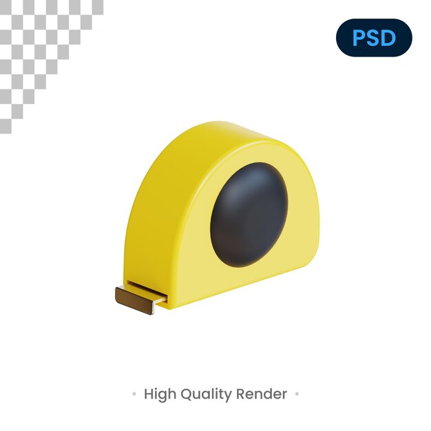 Métrica Medición 3D Render Ilustración Premium Psd