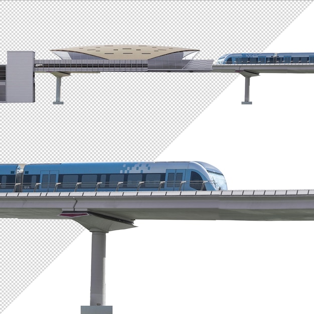 PSD le métro de dubaï isolé