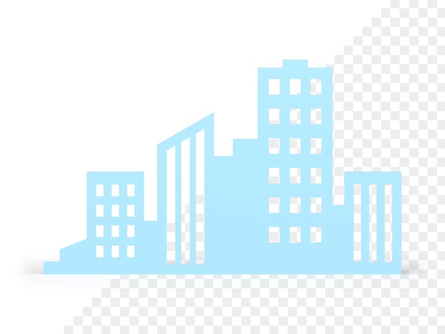 Metropole Stadtbild moderne Innenstadt Landschaft außen realistische 3D-Symbol