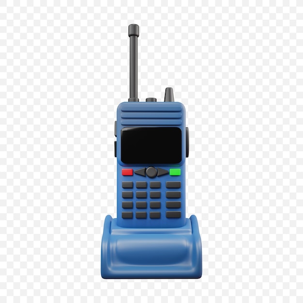 Émetteur-récepteur radio talkie-walkie icône isolé illustration de rendu 3d