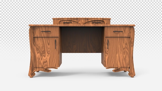 meubles en bois sur transparent