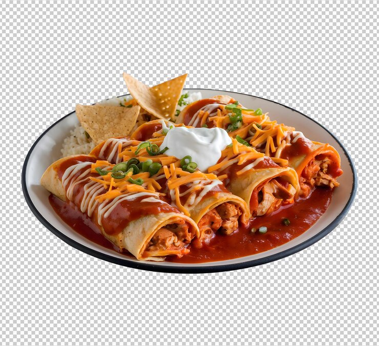 Mexican Enchiladas on Transparent background