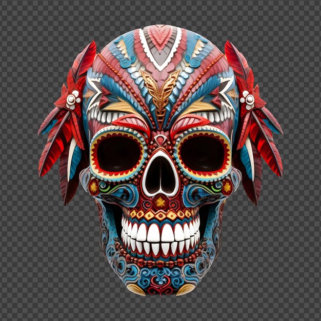 PSD mexican_skull isolado em fundo transparente