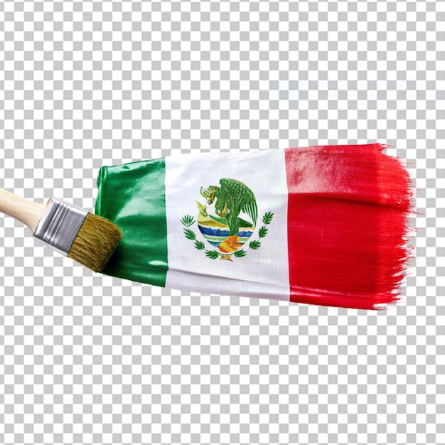 PSD mexikanische nationalflagge grunge pinselstreich