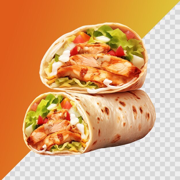 mexikanische Tortilla-Wrap mit Huhn