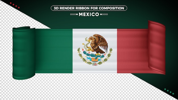 Mexiko 3d flaggenband für komposition