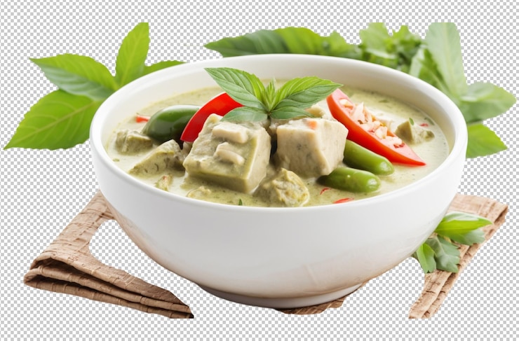 PSD mezcla de coco con fragancia de curry verde tailandés