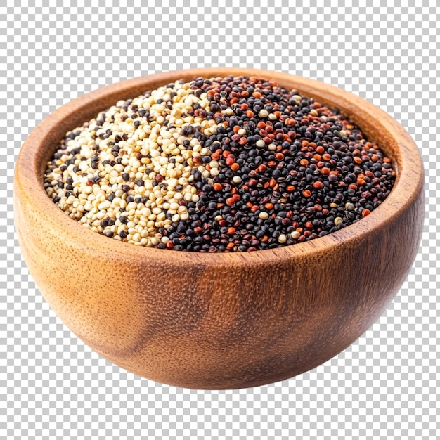 Mezcla las semillas de quinoa en un cuenco